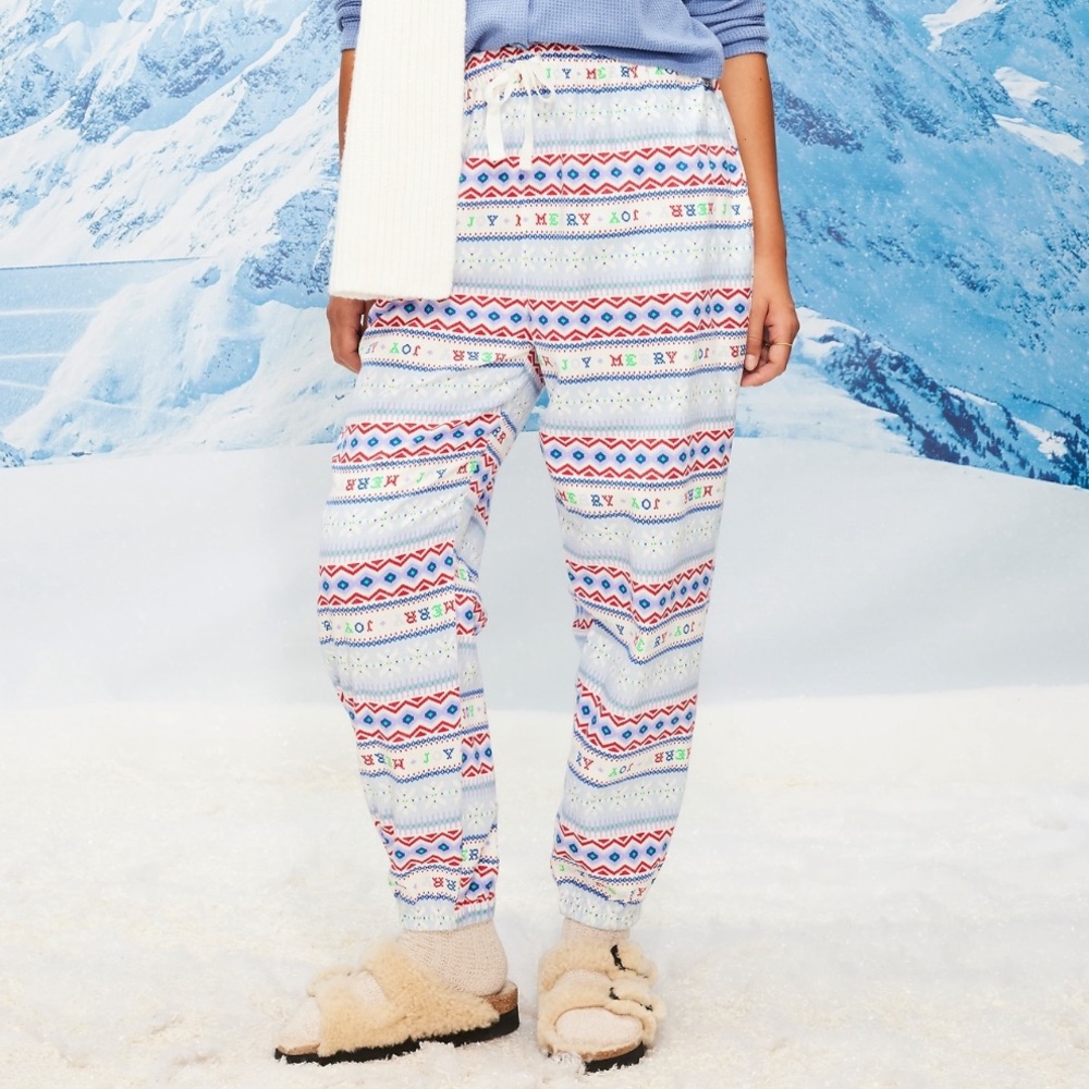 🆕 Old Navy Women's High-Waisted Printed Flannel Pajama Jogger Bottoms PJ Pants L